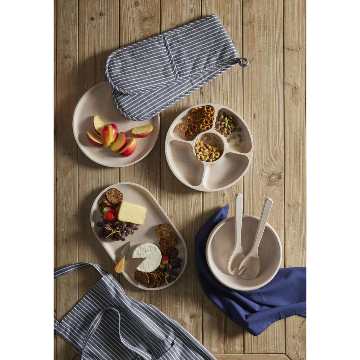 White Wash Rectangular Platter - Davis & Waddell