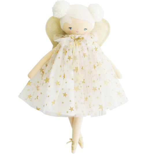 Pom Pom Doll Luna - Ivory Gold Star - Deb's Hidden Treasures