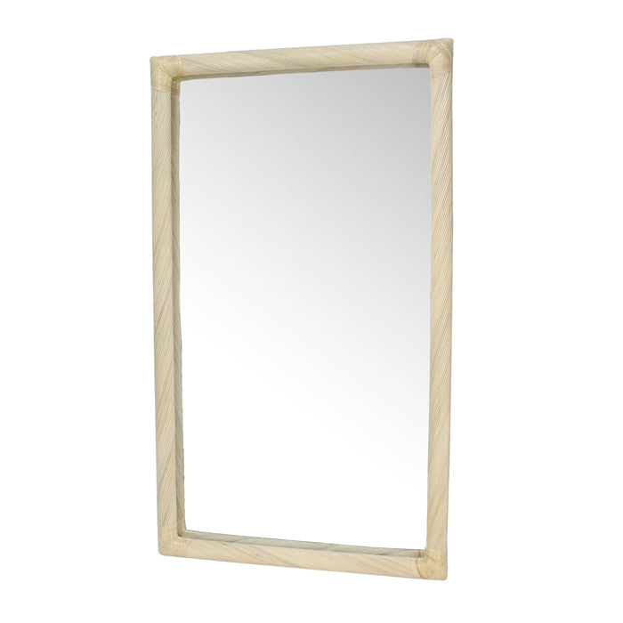 Trainor Bamboo Wrap Mirror - Rectangle - Pure Homewares
