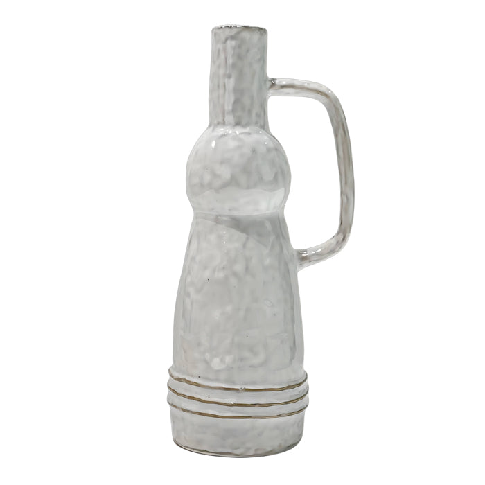 Lex Ceramic White Stripe Jug - Various Sizes - Pure Homewares