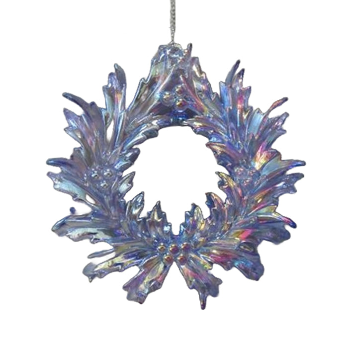 Iridescent Christmas Wreath - Mauve