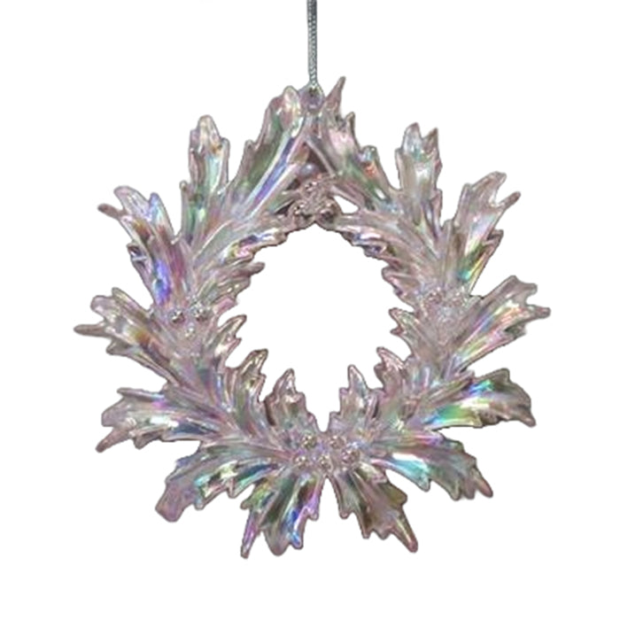 Iridescent Christmas Wreath - Pink