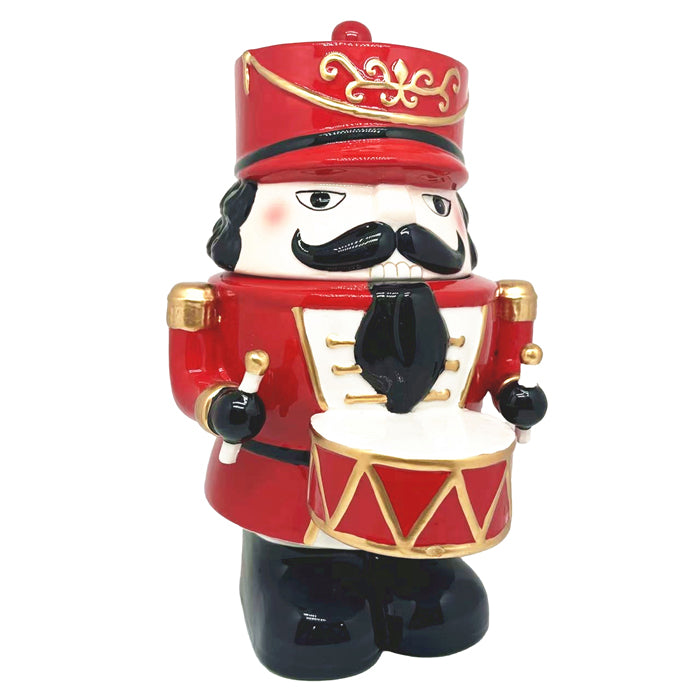 Red Christmas Nutcracker Jar Large