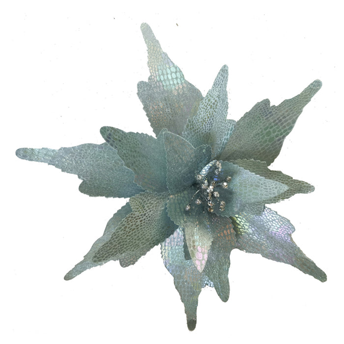 Clip-On Poinsettia - Tiffany Iridescent