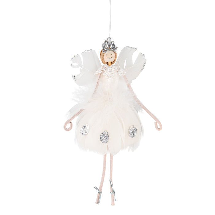 White Dot Angel Christmas Tree Decoration