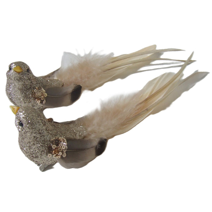 Clip-on Bird Champagne/Coral - Pack of 3