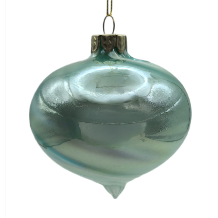 Glass Oniondrop Christmas Decoration - Tiffany