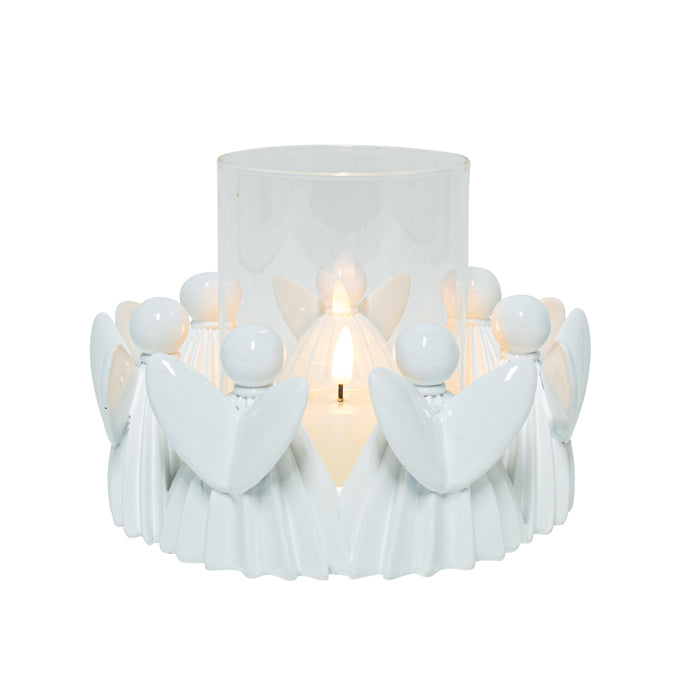 White Angel Resin Christmas Hurricane