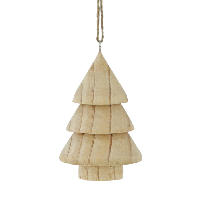 Wooden Christmas Tree Ornament - Natural