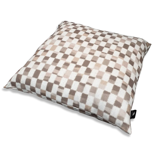 Checkerboard Neutral Cushion 50cm