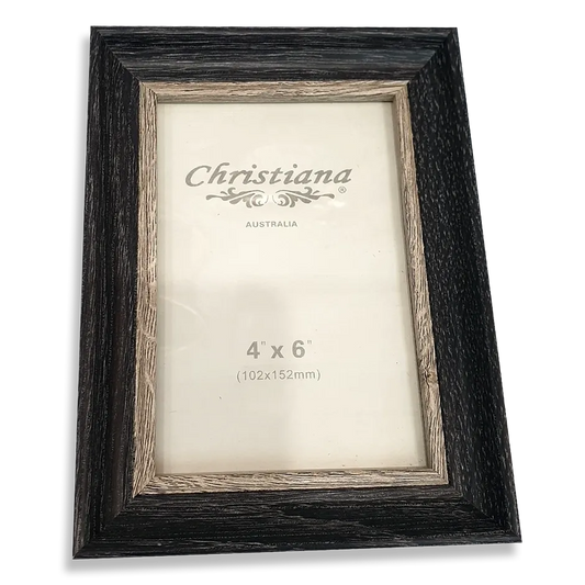 Christiana Black Wooden Photo Frame 4x6in