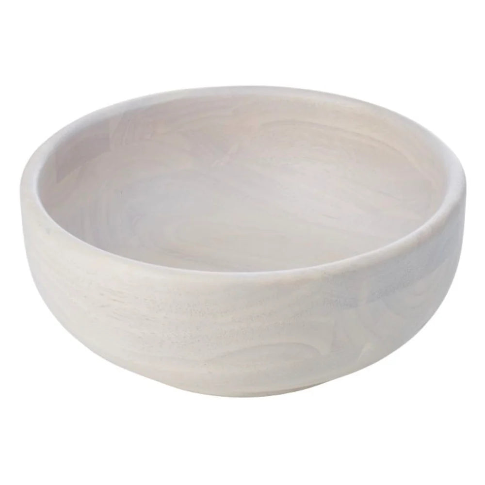 White Wash Salad Bowl - Davis & Waddell