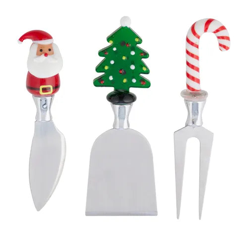 Christmas Cheese Knives - Set of 3