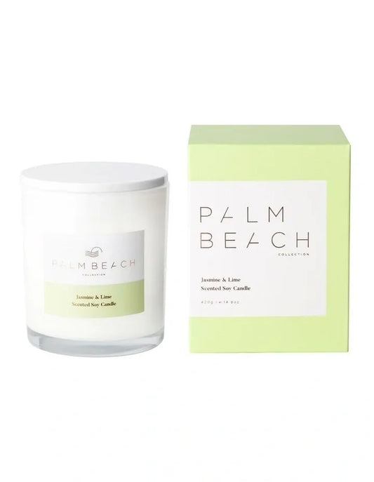 Jasmine & Lime Scented Soy Candle - Deb's Hidden Treasures
