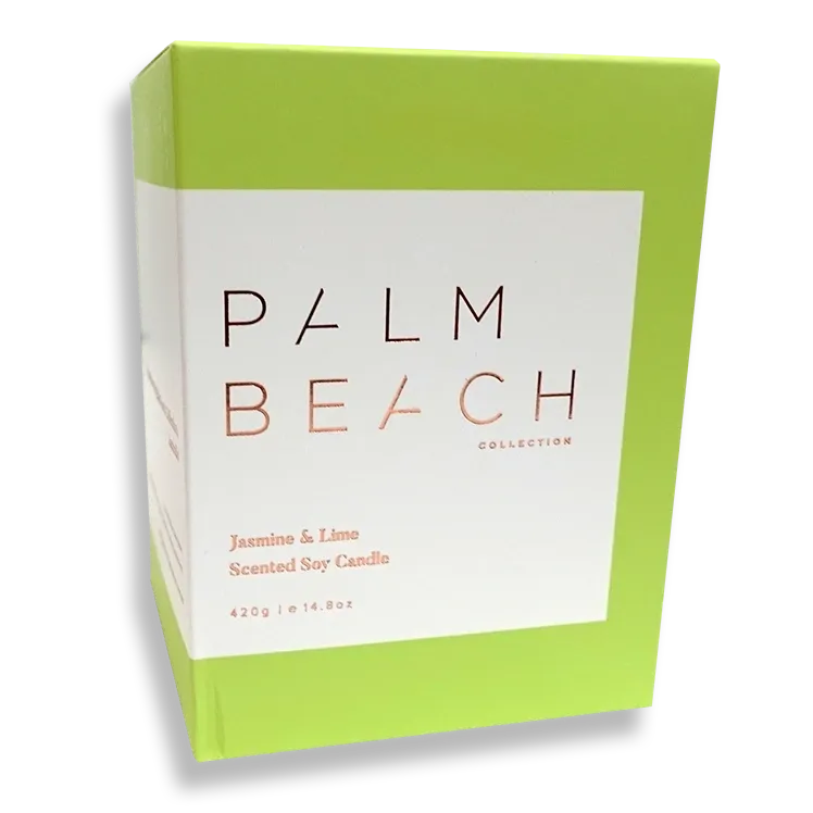 Jasmine & Lime Scented Soy Candle - Deb's Hidden Treasures