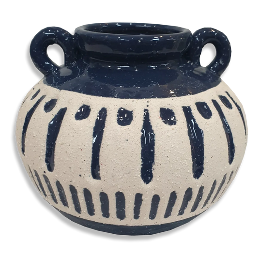 Painted Blue Urn