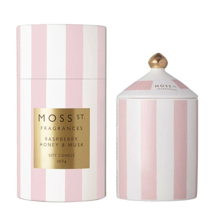 Raspberry, Honey And Musk Soy Candle