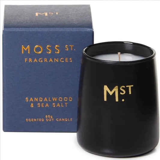 Sandalwood & Sea Salt Scented Soy Candle - Deb's Hidden Treasures
