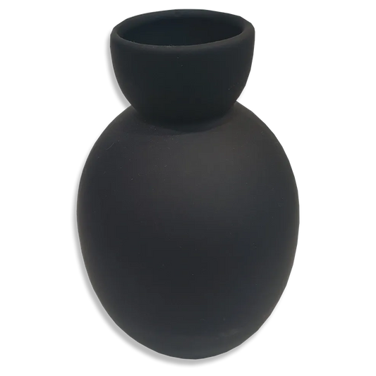 Tate Egg Matte Black Vase - Deb's Hidden Treasures