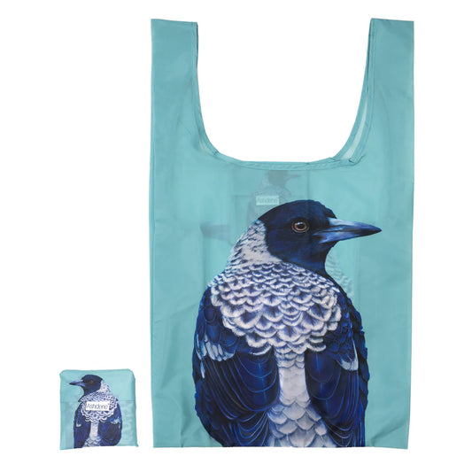 Modern Birds Magpie Reusable Shopping Bag - Deb's Hidden Treasures