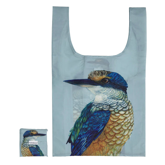Modern Birds Kingfisher Reusable Shopping Bag - Deb's Hidden Treasures