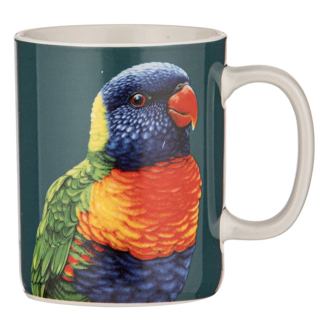 Modern Birds Rainbow Lorrikeet Mug - Deb's Hidden Treasures