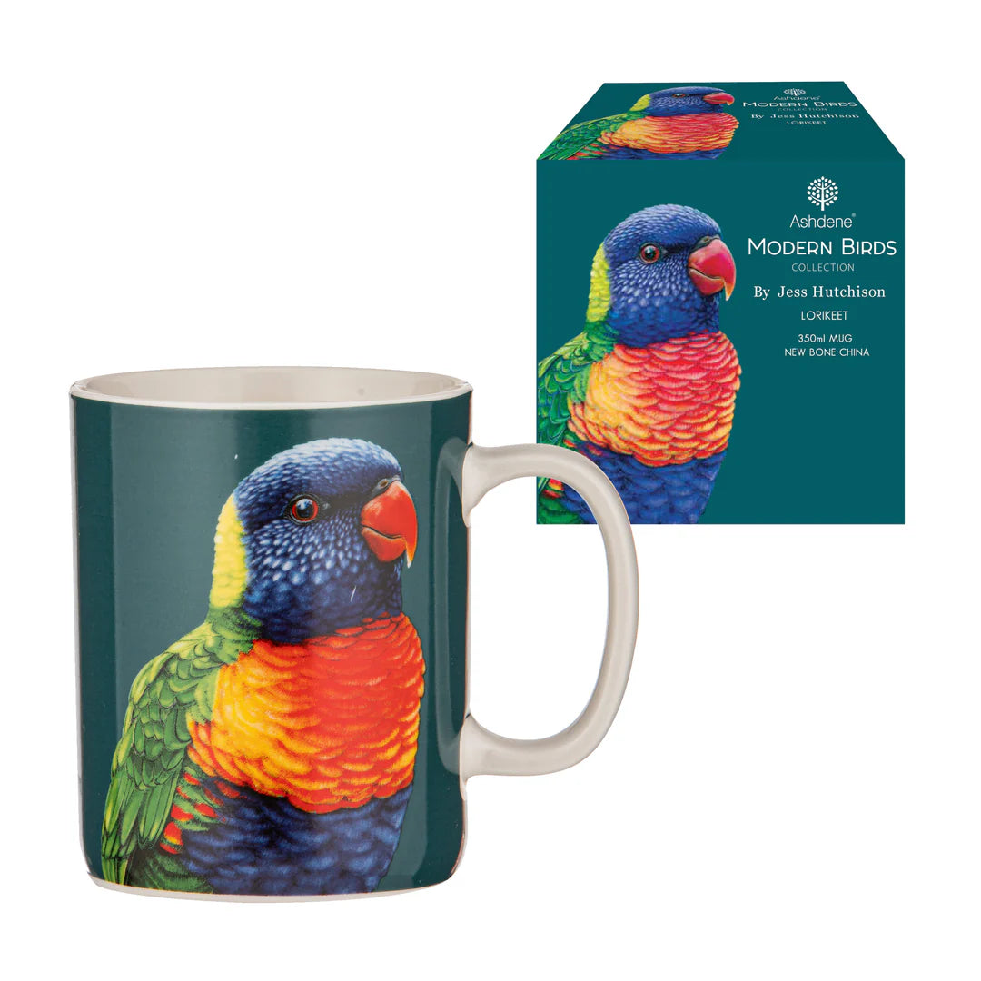 Modern Birds Rainbow Lorrikeet Mug - Deb's Hidden Treasures