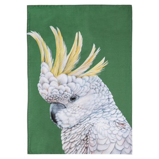 Modern Birds Cockatoo Kitchen Towel - Deb's Hidden Treasures