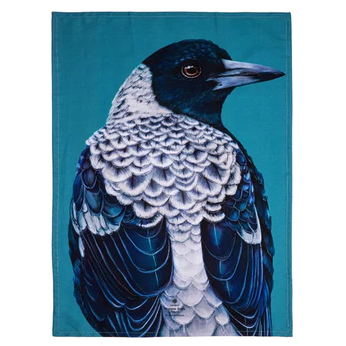 Modern Birds Magpie Kitchen Towel