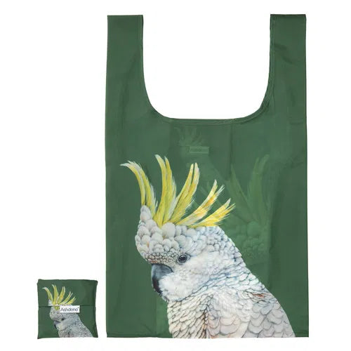 Modern Birds Cockatoo Reusable Shopping Bag