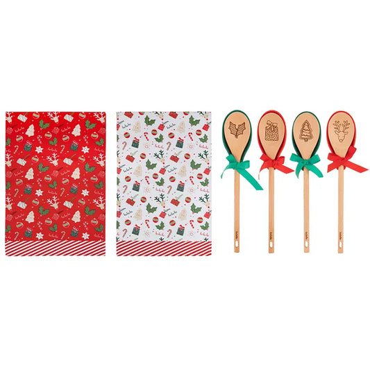 Christmas Spoon/Spoon Rest and Kitchen Towel Combo Pack