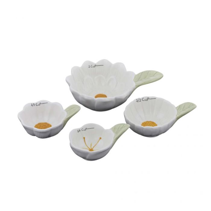 Daisy Ceramic Measuring Cups - Set of 4 - Assemble