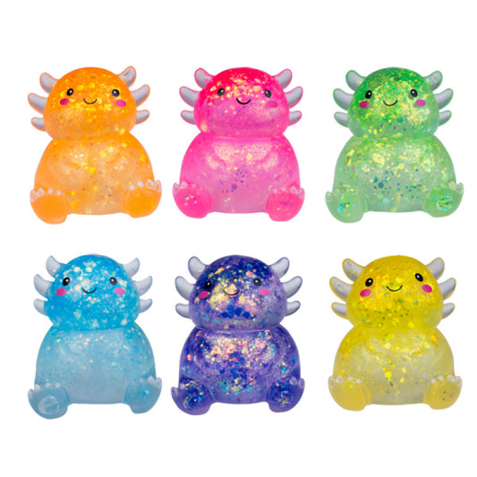 Squishy Glitter Axolotl - Assorted Colours