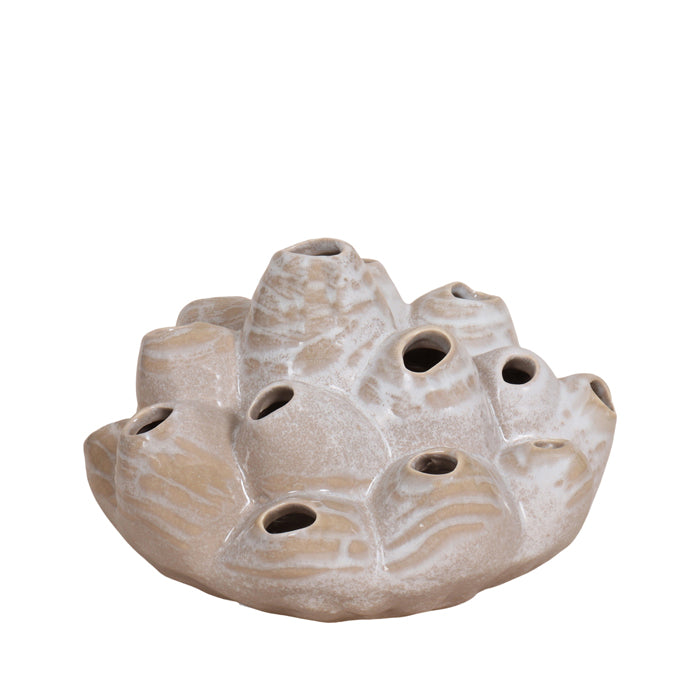 Archeron Stone Mottled Sand Urchin Planter - Deb's Hidden Treasures