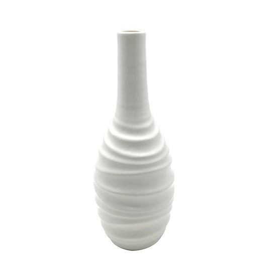 Porcelain Matt White Teardrop Vase - Various Sizes