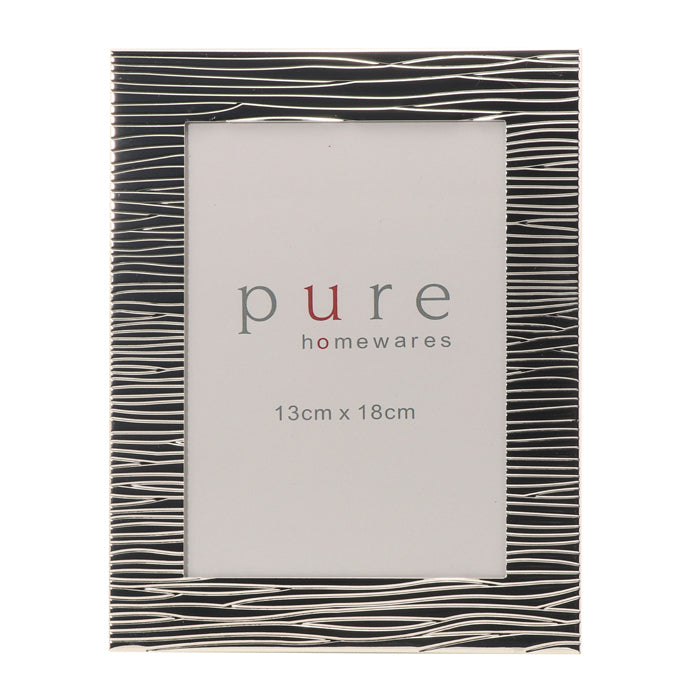 Erica Silver Grained Frame - Various Sizes - Pure Homewares