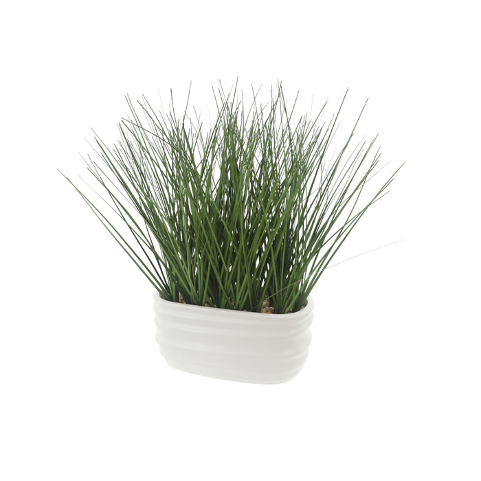 Hoyle Potted Ceramic Premade Onion Grass - Deb's Hidden Treasures