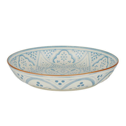 Aleah Ceramic Shallow Bowl - Blue - Casa Regalo