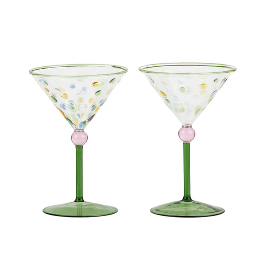 Lulu Cocktail Glasses Set of 2 11x16.5cm - Deb's Hidden Treasures