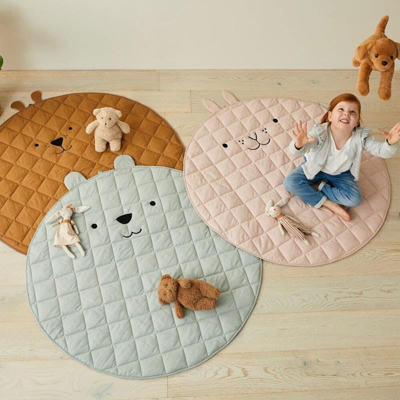 Bunny Quilted Playmat - Pink - Jiggle & Giggle