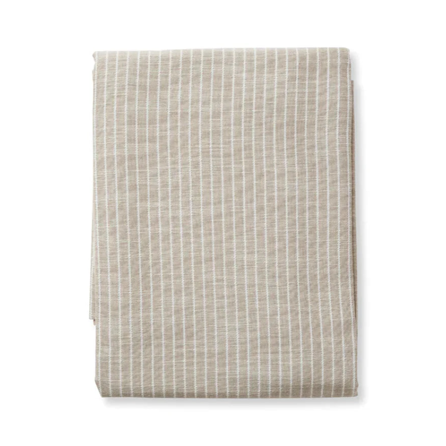 Bowral Neutral Stripe Tablecloth - Deb's Hidden Treasures