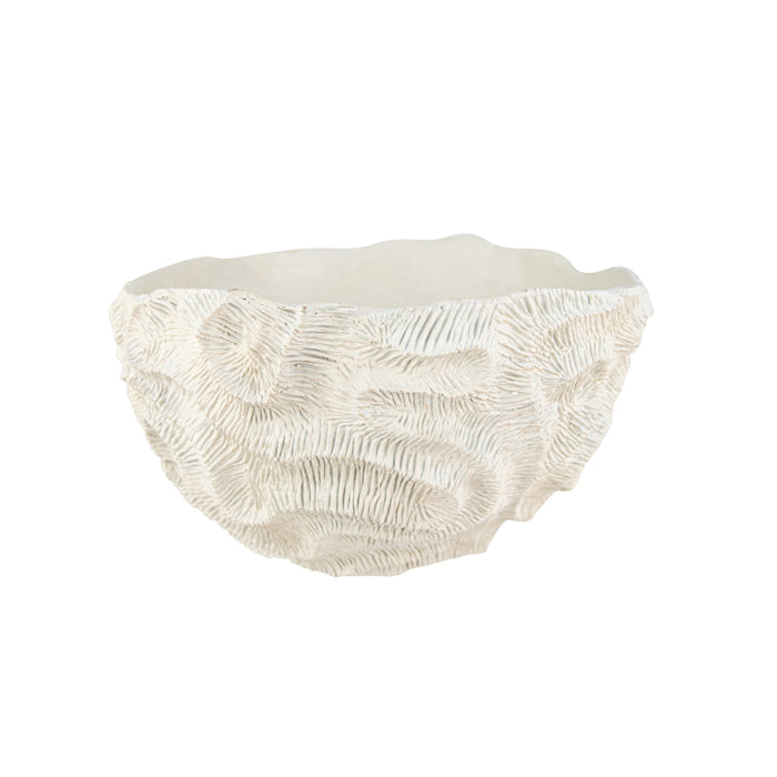 Turvey White Resin Coral Bowl - Deb's Hidden Treasures