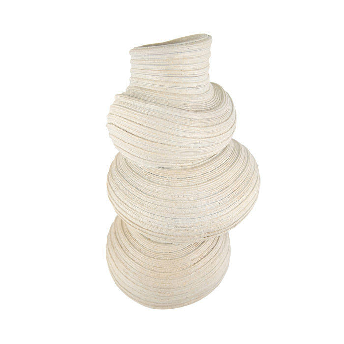 Vardy White Resin Irregular Bubble Vase