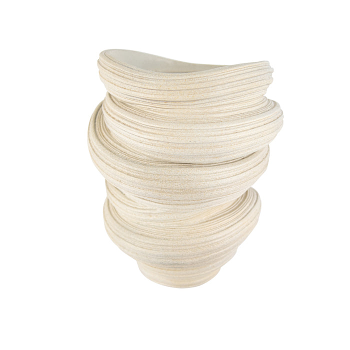 Vardy White Resin Irregular Loop Vase