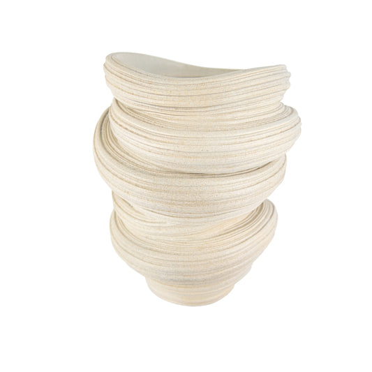Vardy White Resin Irregular Loop Vase