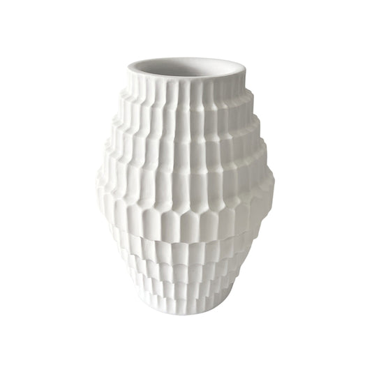 Harriet Resin White Brick Vase - Large