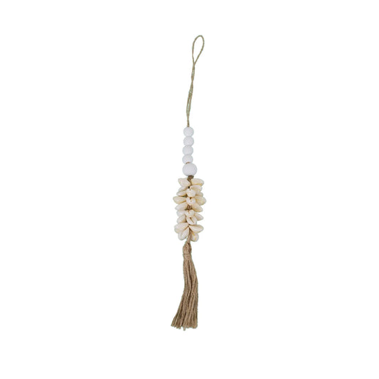Nelson Wood/Shell Hanging Beads 29cm - Coast to Coast
