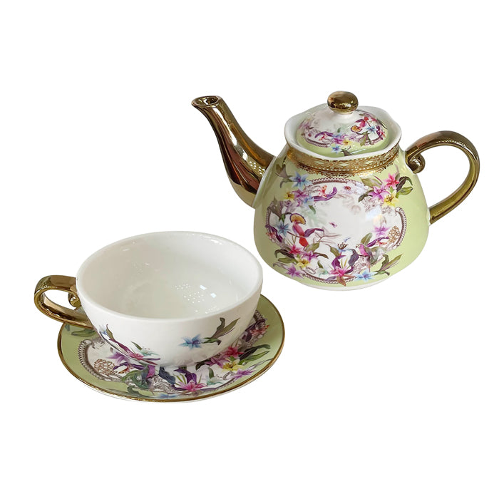 Milano China Tea for One Set - Rose Floral - Pure Homewares