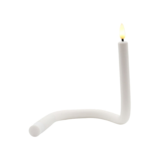 Fiske LED Twist Candle - White
