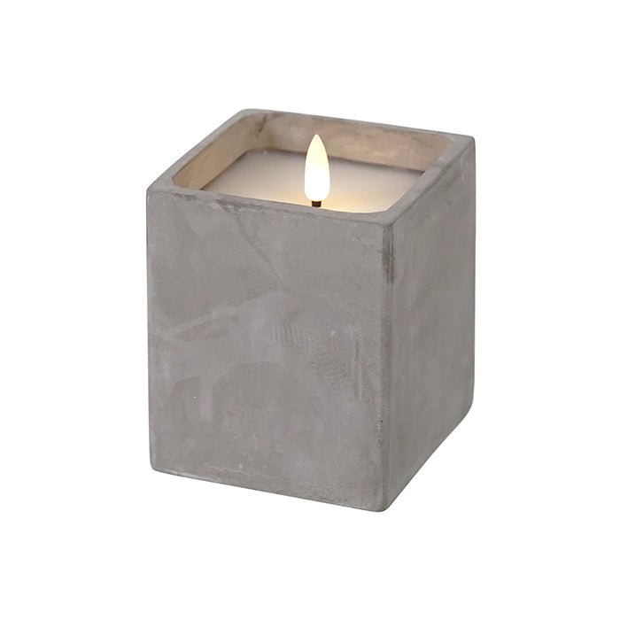 Que Cement LED Candle - Various Sizes - Deb's Hidden Treasures